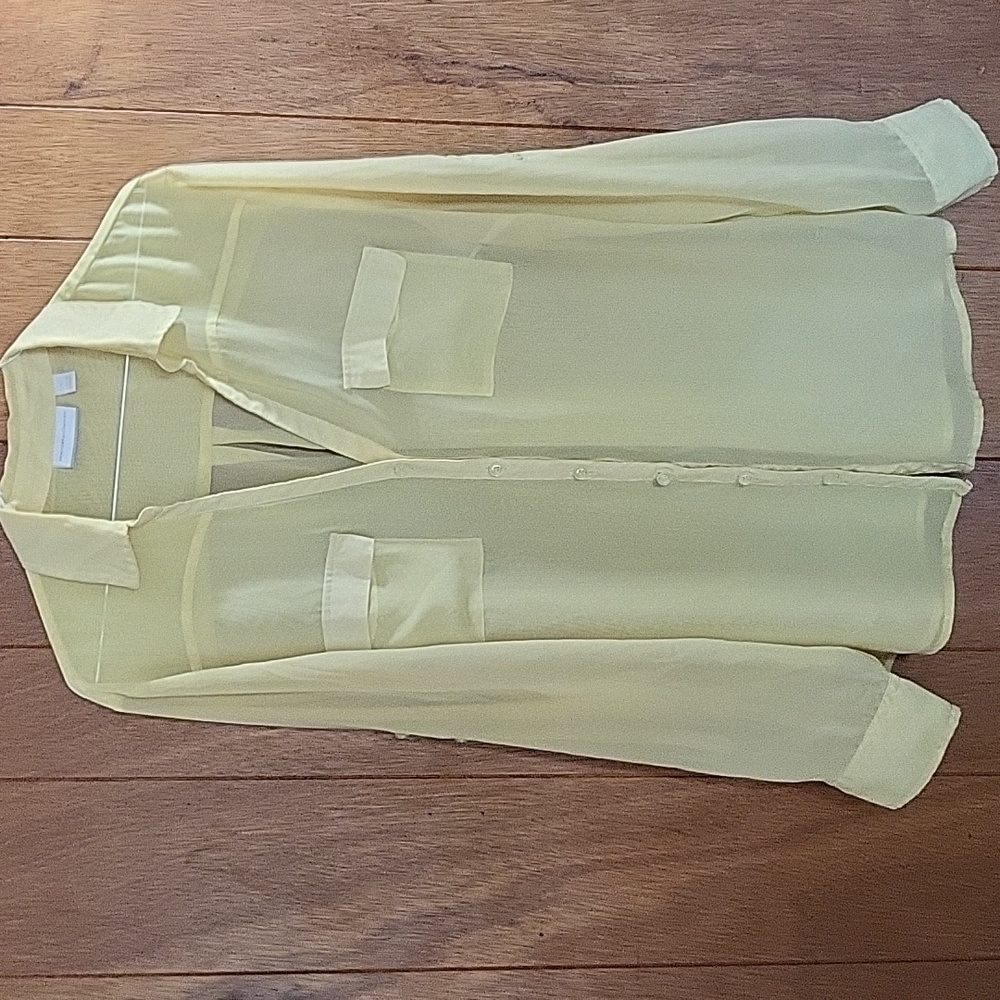 Light yellow New York & Company LX button up